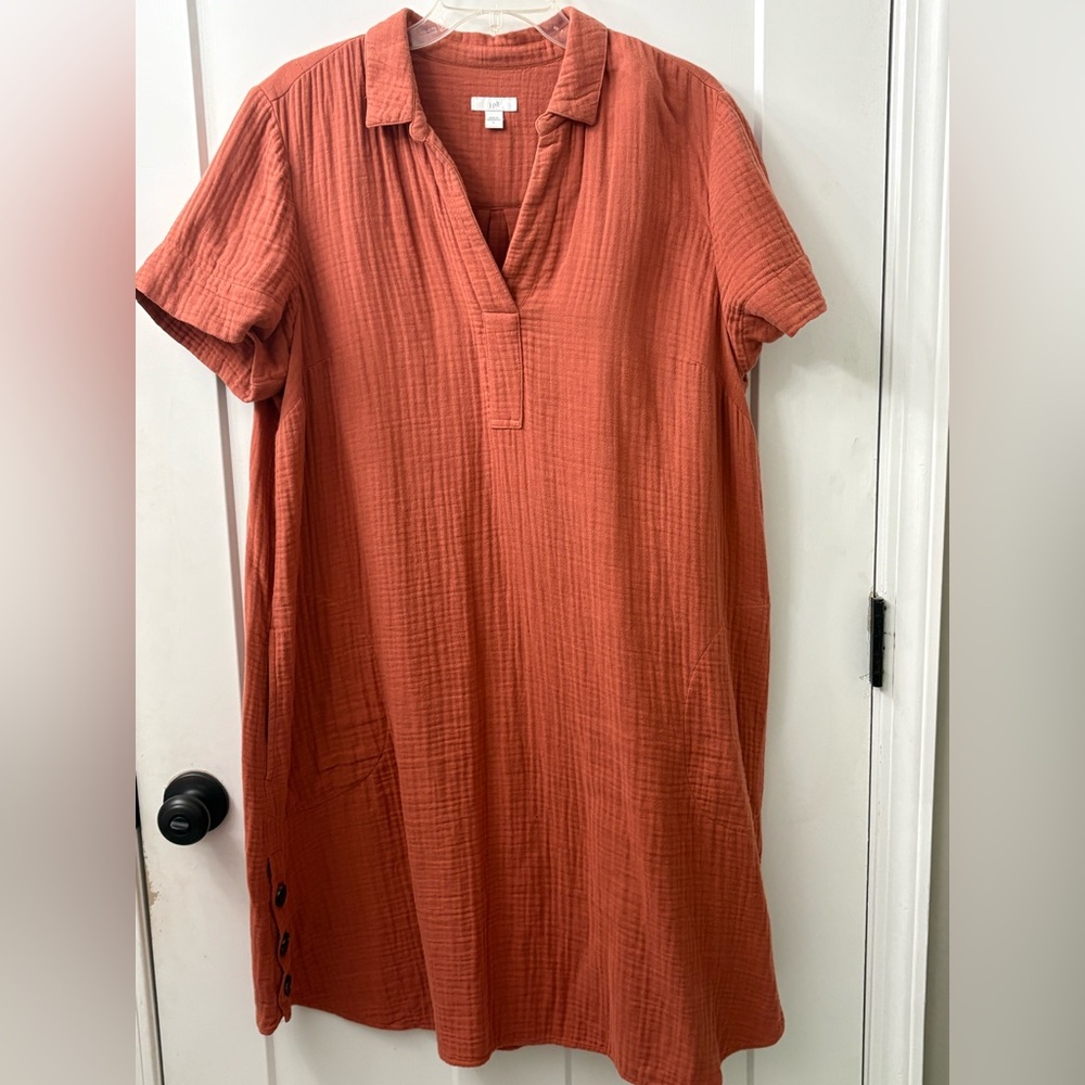 Clay Gauze JJill Dress